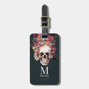 Black blommigt-död, gothic party bagagebricka