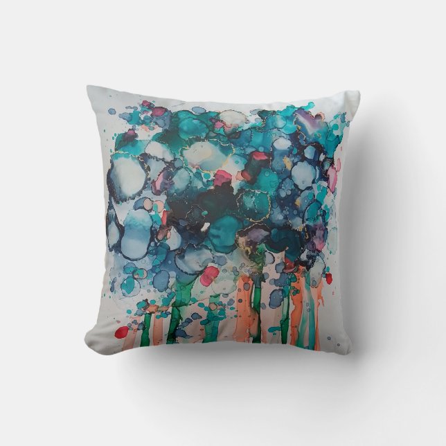 Bläck blommor kudde (Framsida)