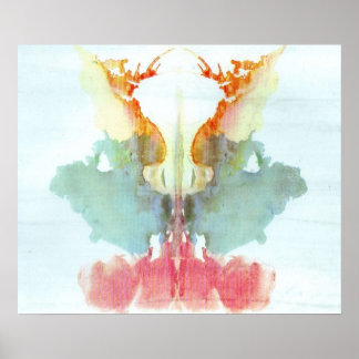 BLÄCK BLOT Psychology Inkblot test Nint blot Rorsc Poster
