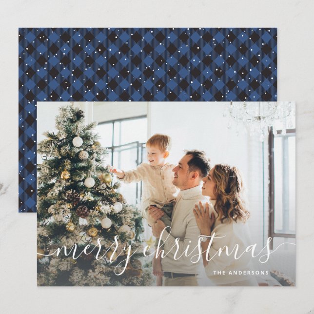 Black Blue Buffalo Play Photo God jul Julkort (Fram/baksida)