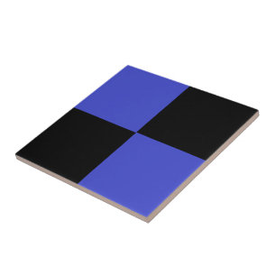 Black Blue Check Keramic Tile Kakelplatta
