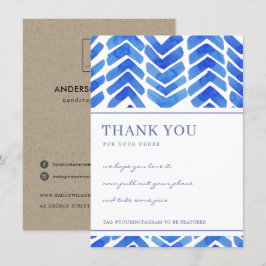 BLÄCK BLUE CHEVRON MÖNSTER CORPORATE Business LOGO Tack Kort