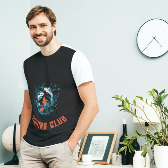 Black Blue Flytta Fishing Klubb T-Shirt (Skapare uppladdad)