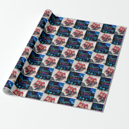 Black & Blue Midnight Sparkle Neon Glow New Year  Presentpapper