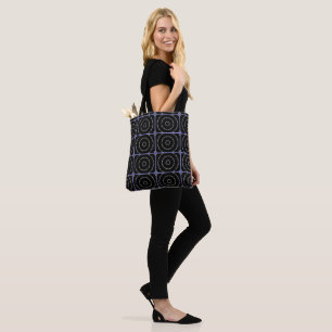 Black Blue n Silver Tote Bag Tygkasse
