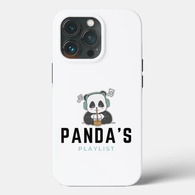 Black Blue Pandas iPhone 13 Pro-Caseser med spelni (Baksida )