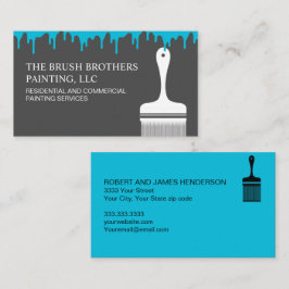 Black Blue Professionell House Painter Visitkort