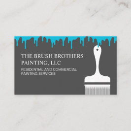 Black Blue Professionell House Painter Visitkort