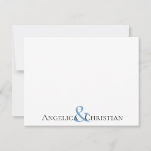Black Blue Rand Par Personlig Stationery Anteckningskort