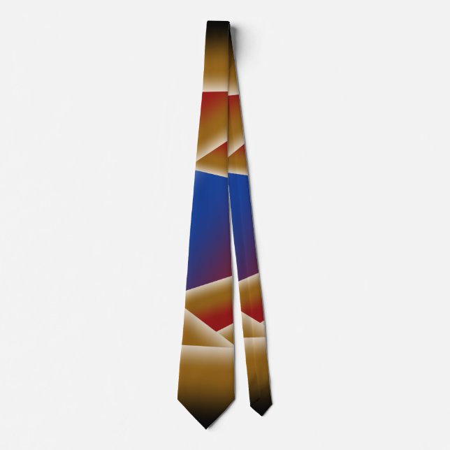 Black Blue Red Guld Ombre Abyss Abstrakt Art Slips (Framsida)