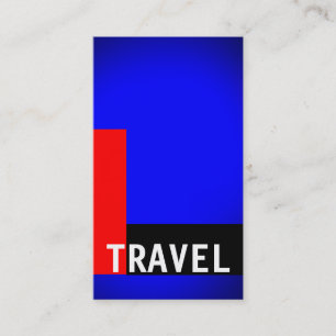 Black Blue Red Travel Agent Affärskort Visitkort
