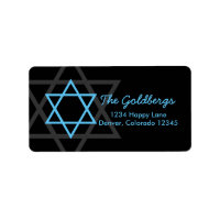 Black Blue Star of David Returadress