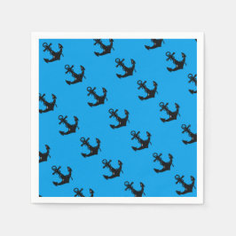 Black Boat Anchor Pappersservett