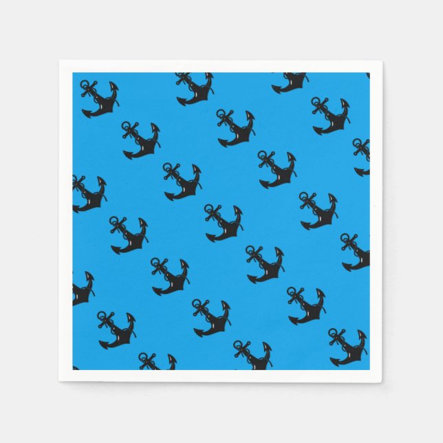 Black Boat Anchor Pappersservett (Framsidan)