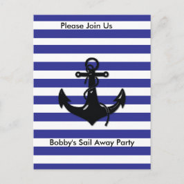 Black Boat Anchor Vykort