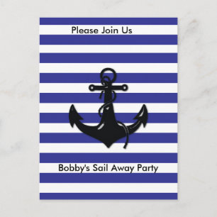 Black Boat Anchor Vykort