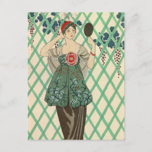 Black Bodice av George Barbier Vykort