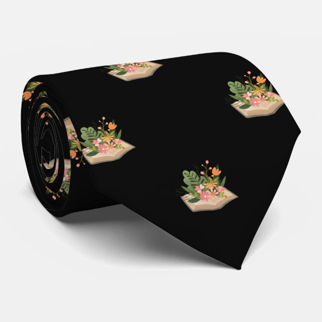 Black Bok och Flowers Work & Studenten Gift Slips (Rullad)