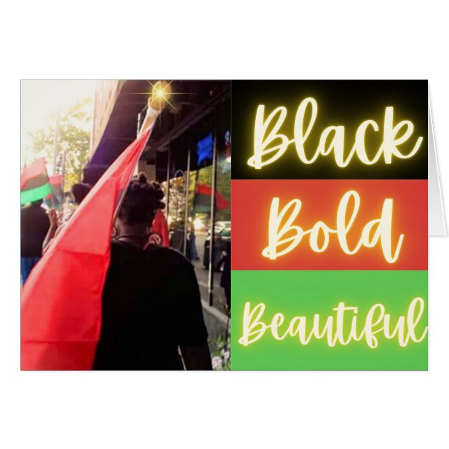 Black Bold BeSnyval Notecard OBS Kort (Framsidan Horizontal)