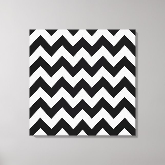 Black Bold Chevron på Emporio Moffa Canvastryck (Framsida)