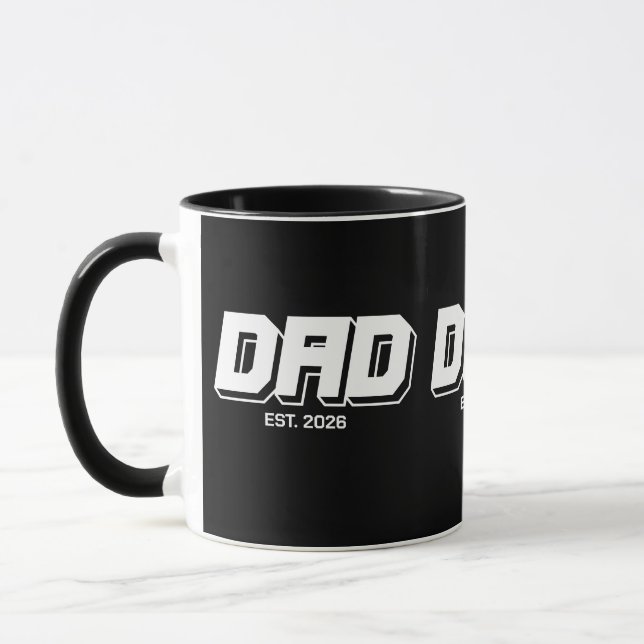Black Bold Established New Dad Gift Mugg (Vänster)