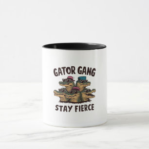 Black Bold Gator Gang Mugg