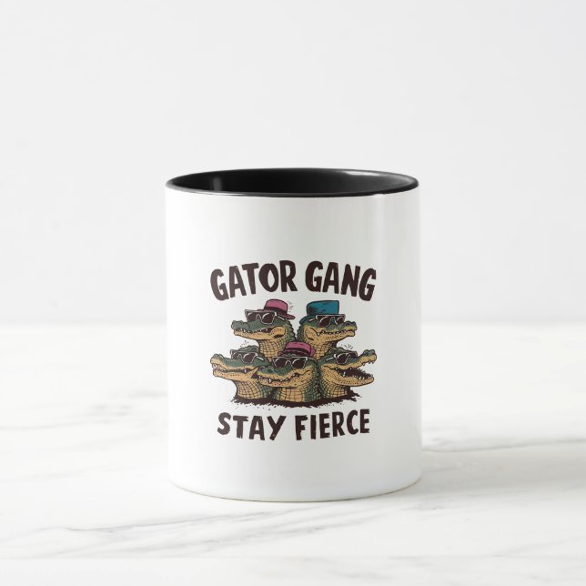 Black Bold Gator Gang Mugg (Center)