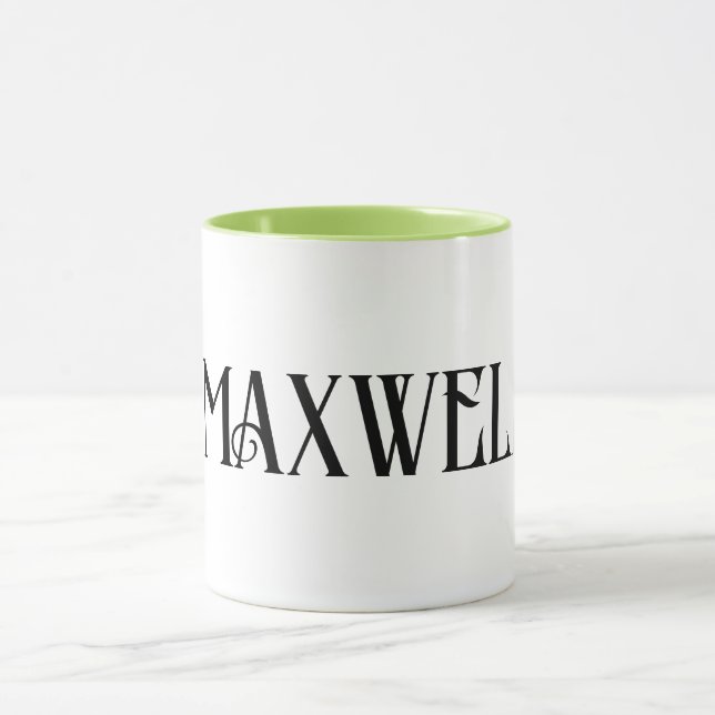 Black Bold Modern Typography Family Namn Mugg (Center)