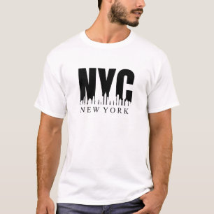 Black Bold New York City T Shirt