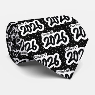 Black Bold Push Class of 2026 Neck Tie Slips