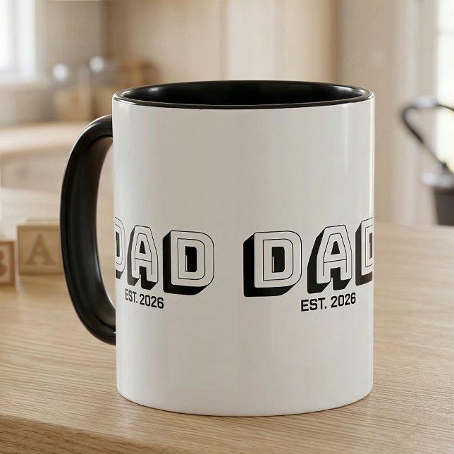 Black Bold Varsity Established Dad Mugg (Skapare uppladdad)