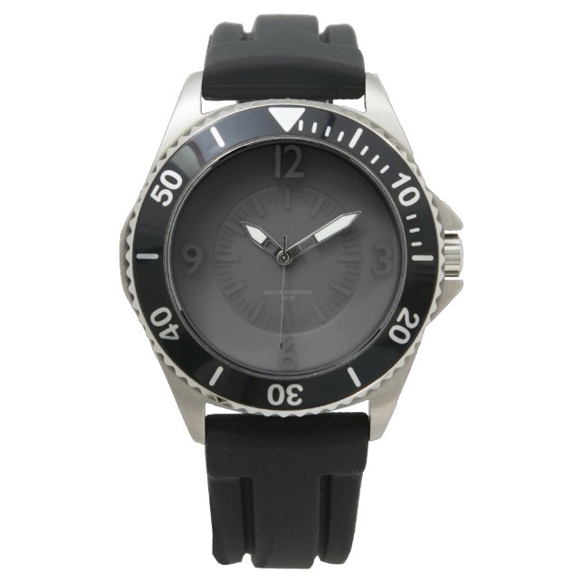 Black Bold Watch Ansikte Armbandsur (Framsida)