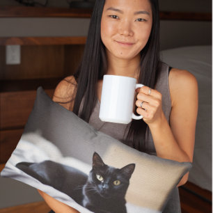 Black Bombay Cat Assion Prydnadskudde