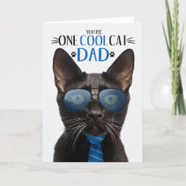 Black Bombay Cat Fars dag En Coola Cat Helgkort