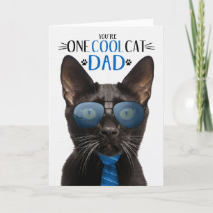 Black Bombay Cat Fars dag En Coola Cat Helgkort