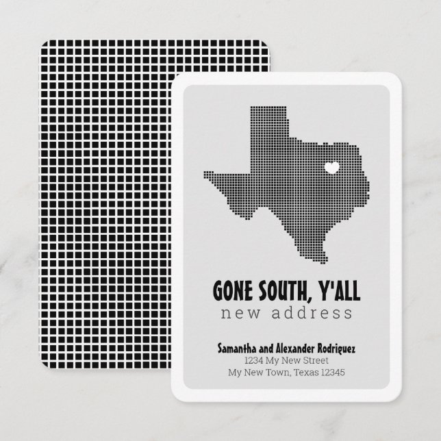 Black Borta South, Y'All Flytta Meddelande (Fram/baksida)