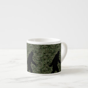 Black Borta Squatchin Woodland Digital Camouflage Espressomugg