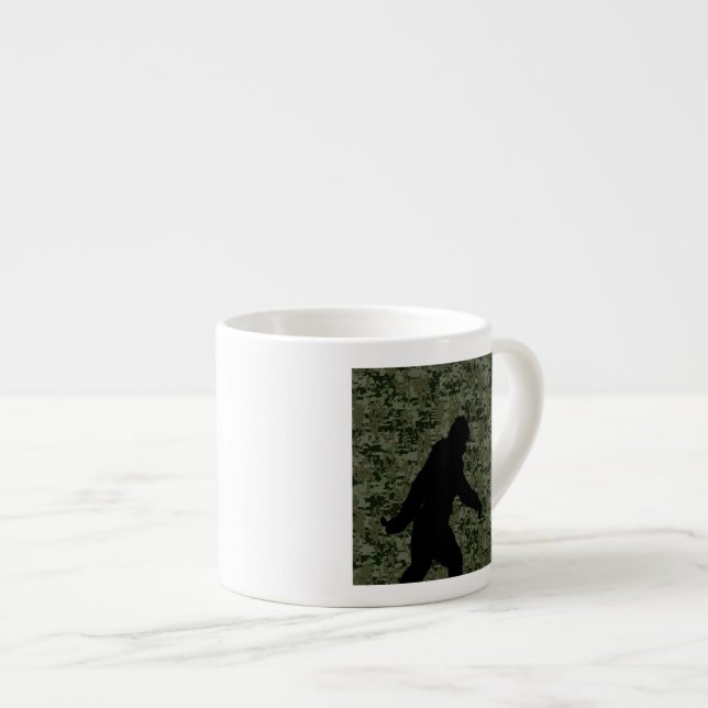 Black Borta Squatchin Woodland Digital Camouflage Espressomugg (Framsida höger)