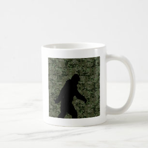 Black Borta Squatchin Woodland Digital Camouflage Kaffemugg