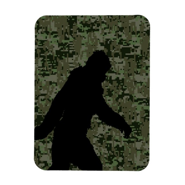 Black Borta Squatchin Woodland Digital Camouflage Magnet (Vertikal)