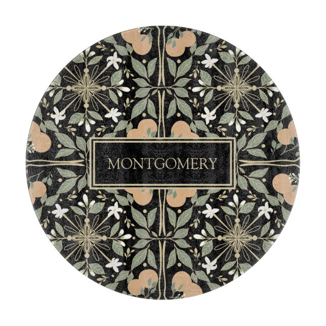 Black Botanical Orange Blossoms Pattern (Framsidan)