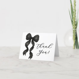 Black Bow Baby Shower Modern Tack Kort