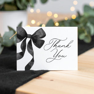 Black Bow Baby Shower Tack Kort