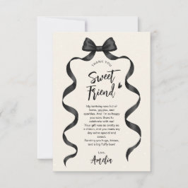 Black Bow Birthday Tack Kort