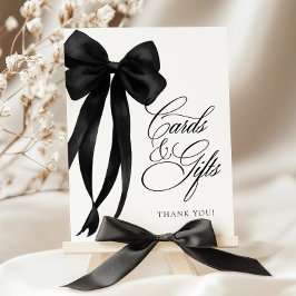 Black Bow Cards & Gifts Table Sign Poster
