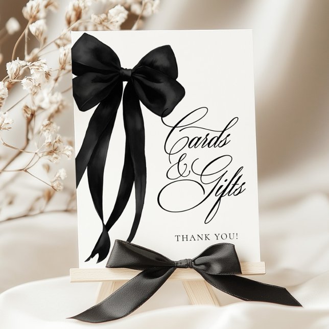 Black Bow Cards & Gifts Table Sign Poster (Skapare uppladdad)