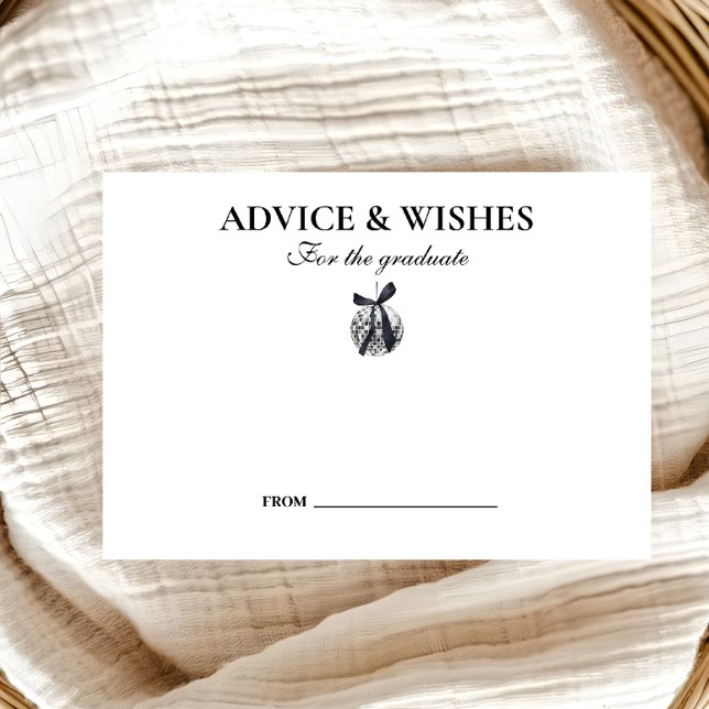 Black Bow Disco Boll Studentfest Tilläggskort (Skapare uppladdad)