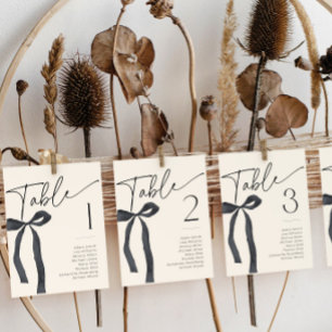 Black Bow Gothic-kort Gifter sig Bord Namn Inbjudningar