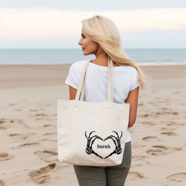 Black Bow Gothic Tote Bachelorette Bridesmaid-gåva Tygkasse (Skapare uppladdad)