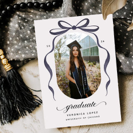Black Bow Graduation Open House Party Invitation Inbjudningar